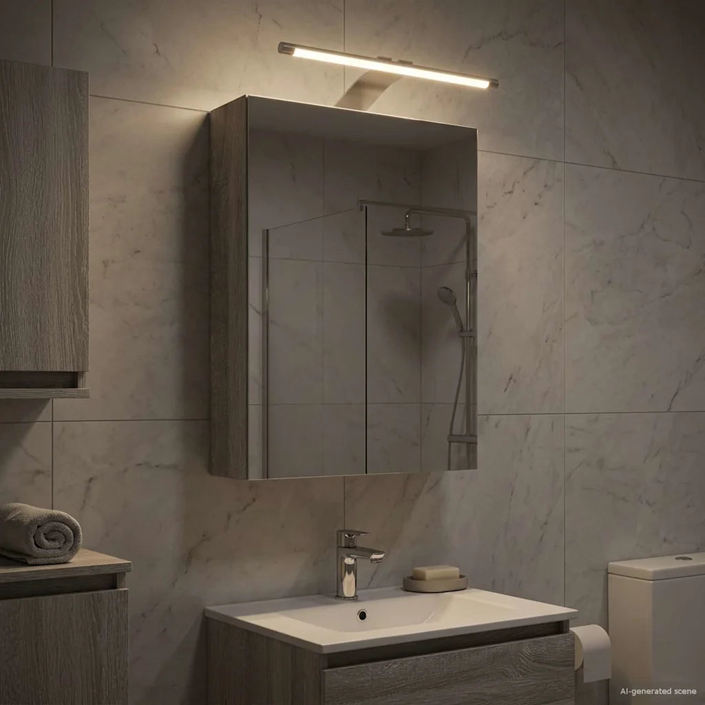Mobiletto per specchio da bagno Grigio Sonoma 30 x 10,5 x 50 cm 889020