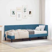 Struttura Letto Angolare con Materasso 2 pcs Blu Velluto
