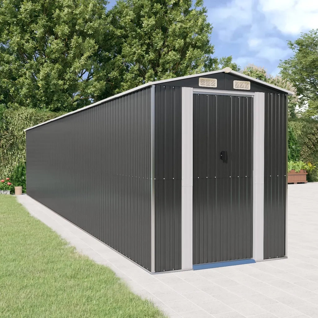 Capanno da Giardino Antracite 192x1021x223cm in Acciaio Zincato cod mxl 65869