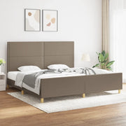 Giroletto senza Materasso-Struttura Letto Tortora 200x200 cm in Tessuto 709993