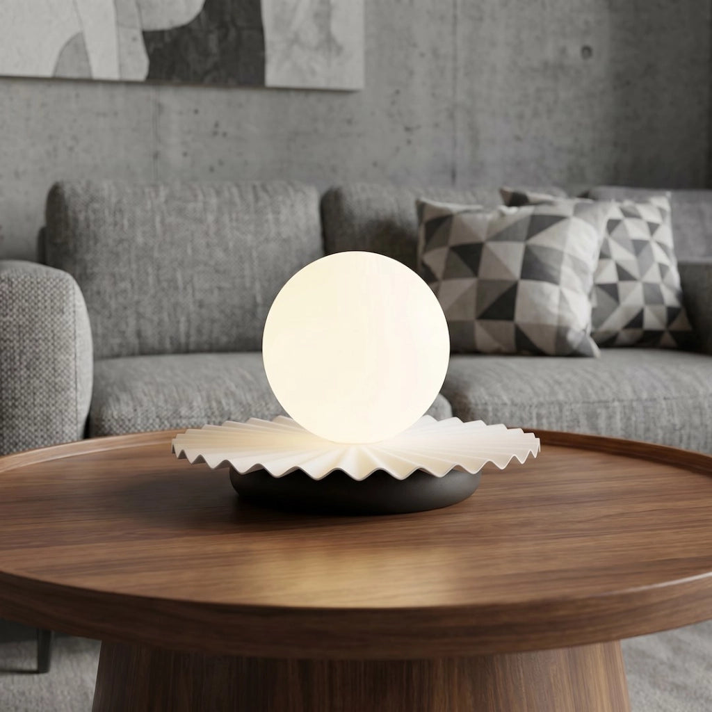 Lampada da tavolo UMBRA Emibig vetro bianco nero G9