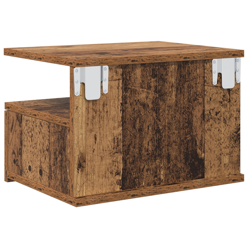 Comodino Sospeso Legno Vecchio 40x31x27 cm Legno ingegnerizzato