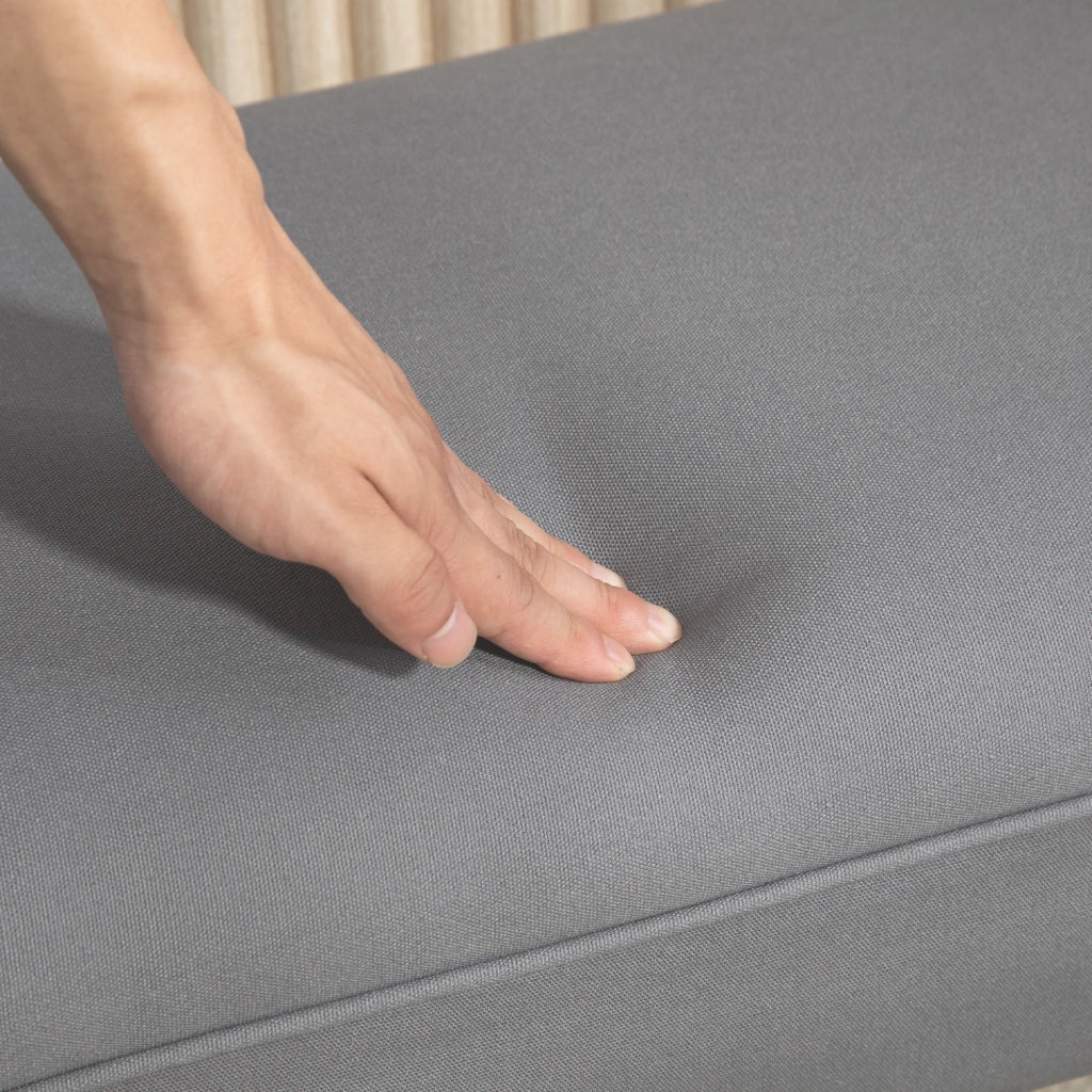 PANCA Imbottita 102 x 36 x 51 cm Grigio scuro MDF