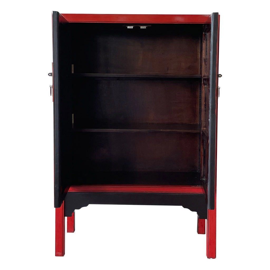 Mobiletto in legno rosso, 100x40x150 cm