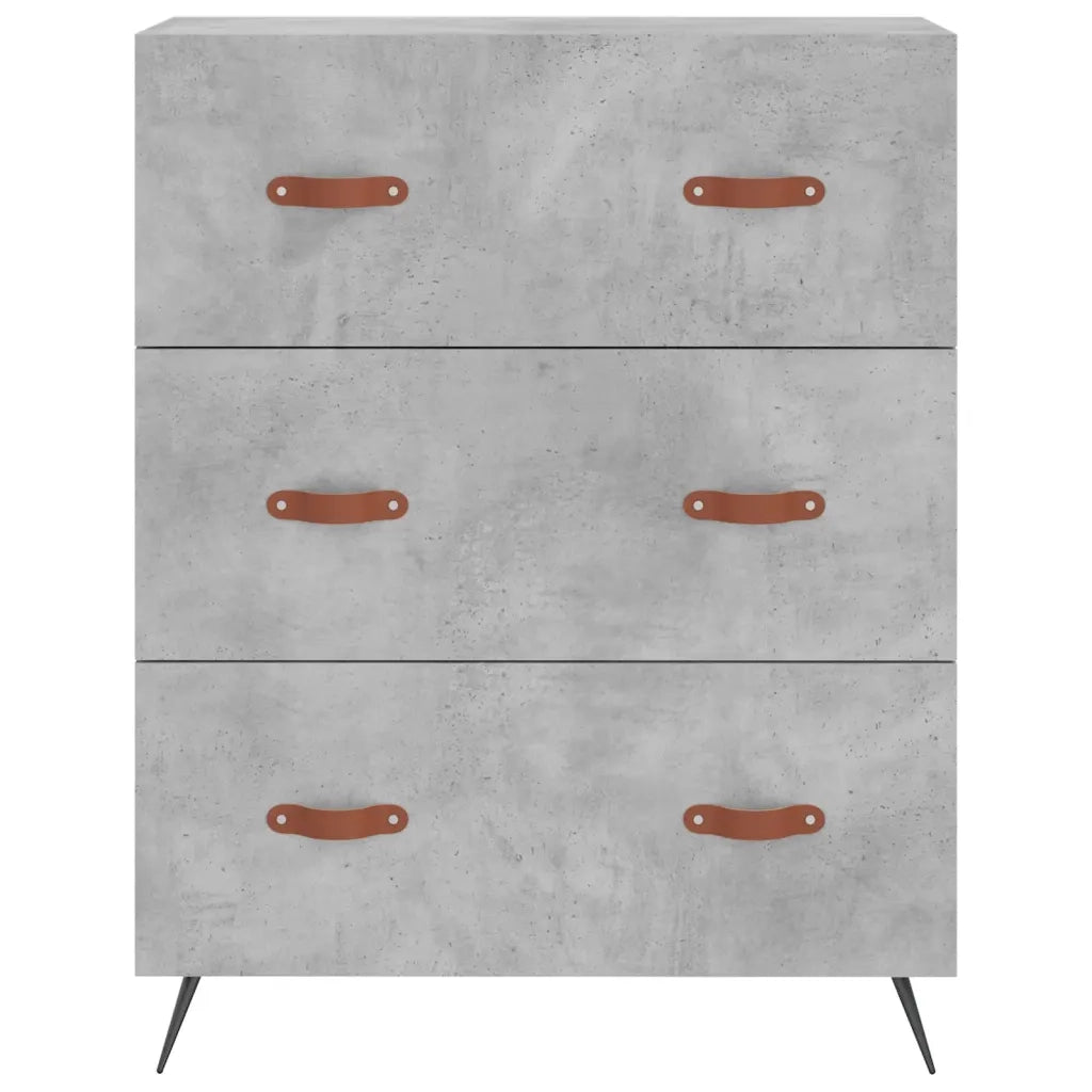 Credenza Grigio Cemento 69,5x34x180 cm in Legno Multistrato 3195823