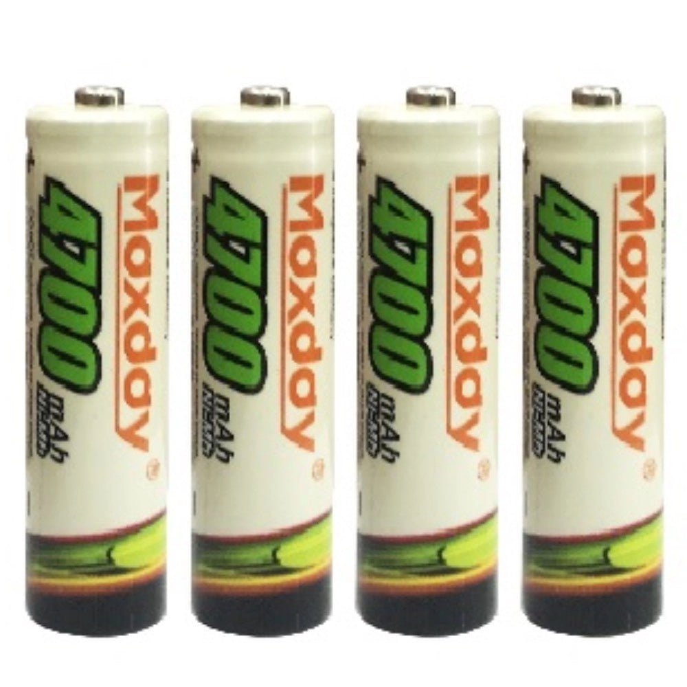 Trade Shop - 4 Pezzi Pile Aa Batterie Ricaricabili Stilo Da 4700 Mah Batteria Universali Pila -