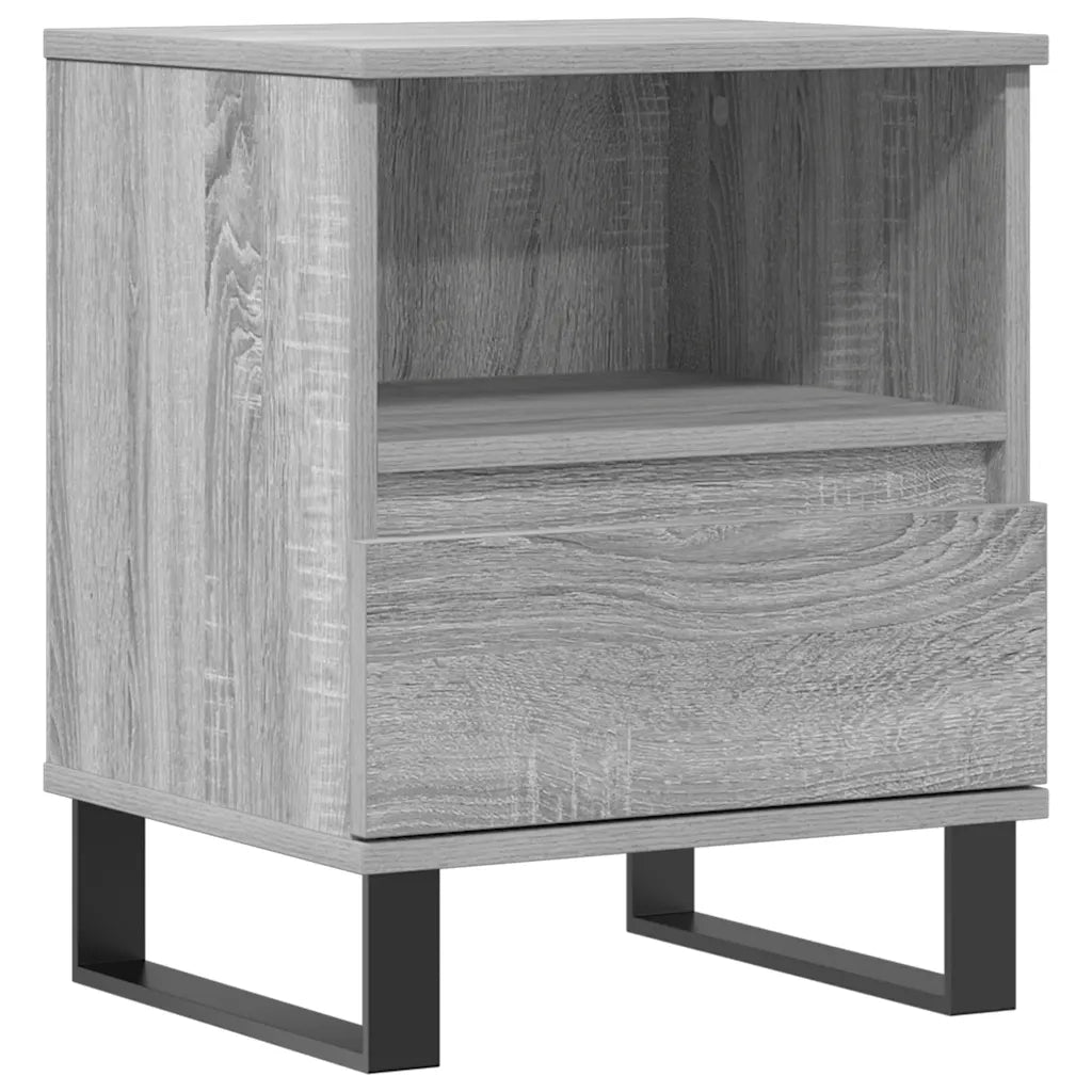 Comodino-Tavolino da notte Grigio Sonoma 40x35x50 cm in Legno Multistrato 570428