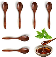 6 Stuks Lepeli in Legno, 14.5 cm, Lepeli Manuali in Legno, Servizio in Legno, Accessori da Cucina in Legno, Cucina, Cottura, Lepeli in Legno per Cioccolata Calda, Caffè, Miele, Tè