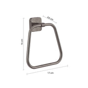 Portasalviette ad anello Tonga gun metal 17 x 4,6 x 16 cm