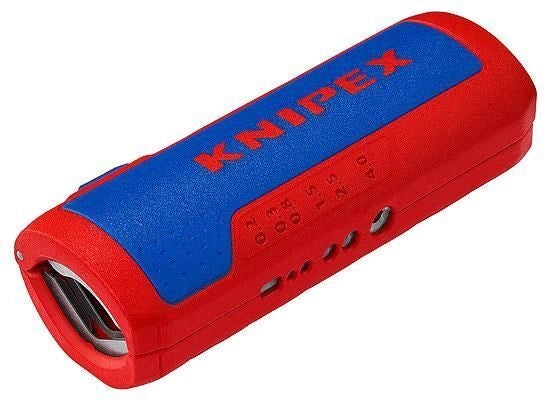 KNIPEX 90 22 02 SB TwistCut Tagliatubo per Tubi Corrugati in Plastica Diametro 13-32 mm con Sguainacavi Integrato colore Nero