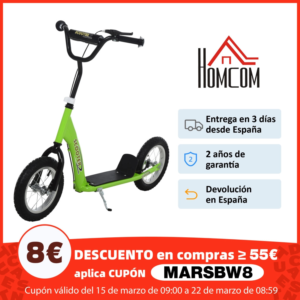 Pattinino per Bambini 5+ Anni ¨C zephmum ¨C Verde 117x52x80-85 cm