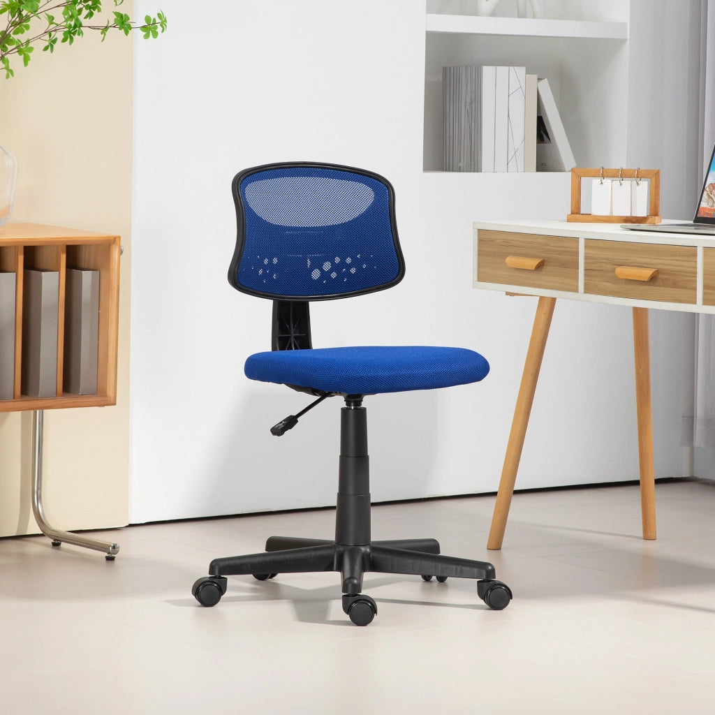 Sedia da Ufficio Girevole ¨C Xylo ¨C Schienale a Rete Traspirante, Blu, Altezza Regolabile
