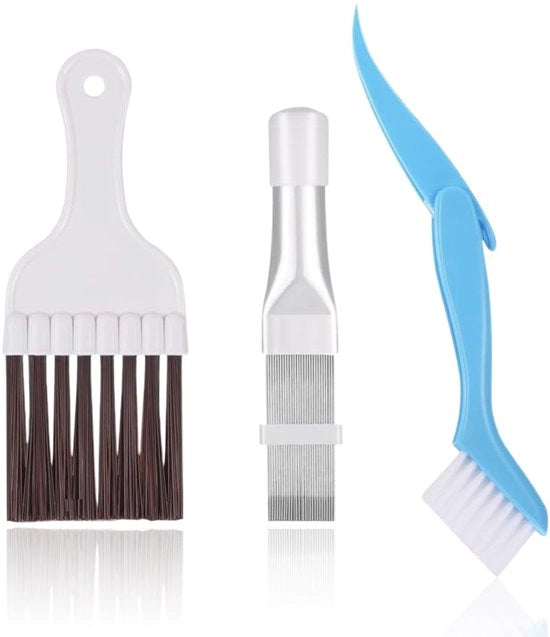 Kit di pulizia a 3 fasi per condensatore, set di lamelle per condensatore di climatizzatore, set di lamelle, spazzola per pulizia lamelle in acciaio inossidabile, attrezzo di riparazione per radiatore di evaporazione