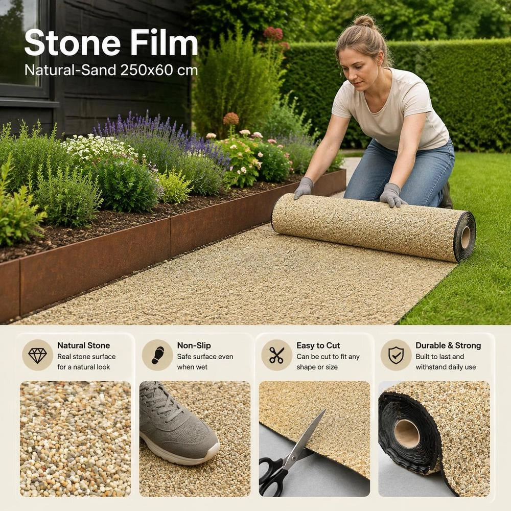 Stone Foil Natural Sand 250x60 Cm