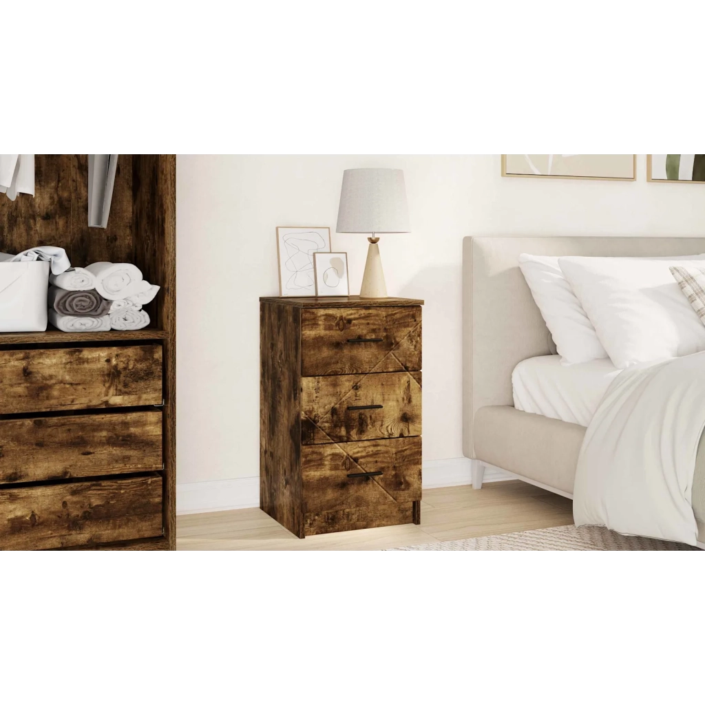 Armadio da Notte Rovere fumo 38 x 38 x 66 cm Legno multistrato 883379