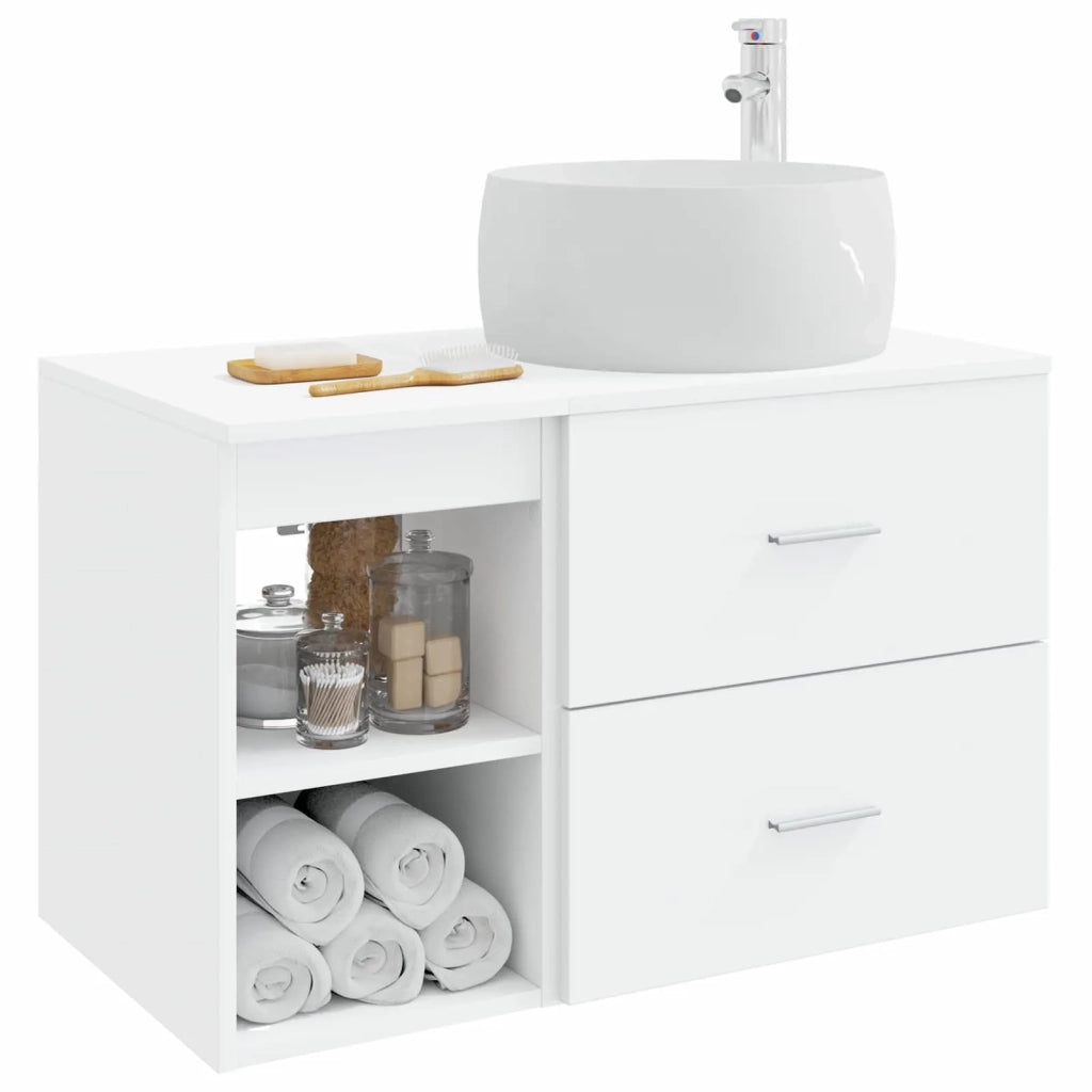 Set di mobili per il bagno 2 pcs Bianco Legno ingegnerizzato 3403920