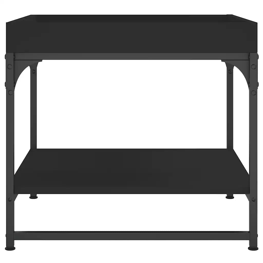 Tavolino da salotto | Tavolino da caff¨¨ | Tavolino da Soggiorno Nero 49,5x49,5x45 cm in Legno Multistrato