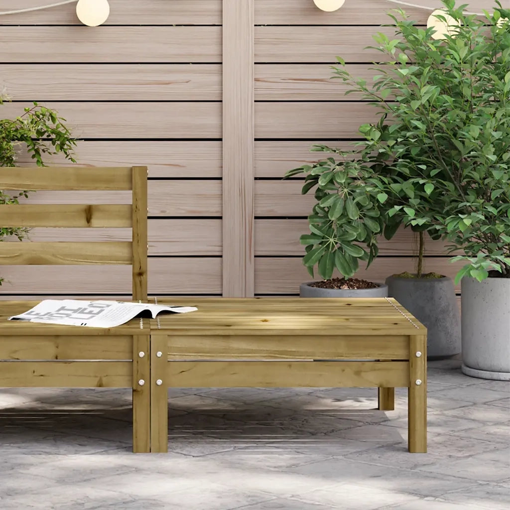 vidaXL Poggiapiedi da Giardino in Legno Impregnato di Pino