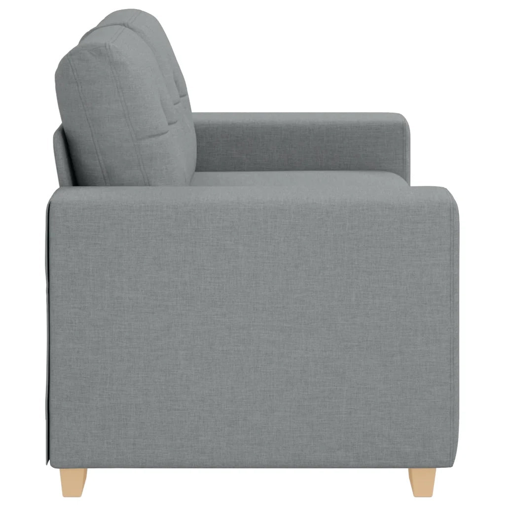 vidaXL Divano Divanetto Grigio Chiaro 120 cm in Tessuto