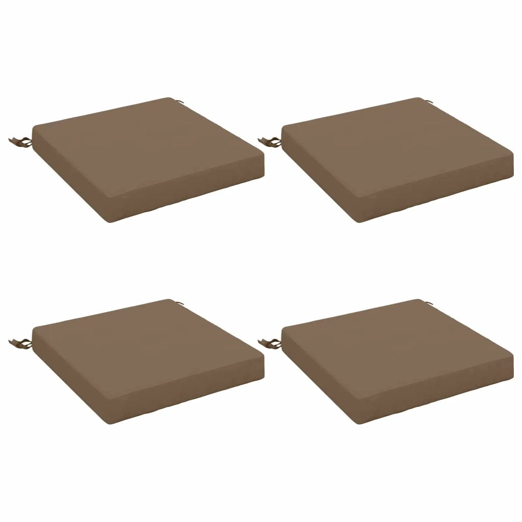 Cuscini per Sedia in 4 Pezzi SOEST 4 pz 100% Poliestere Tortora 944384