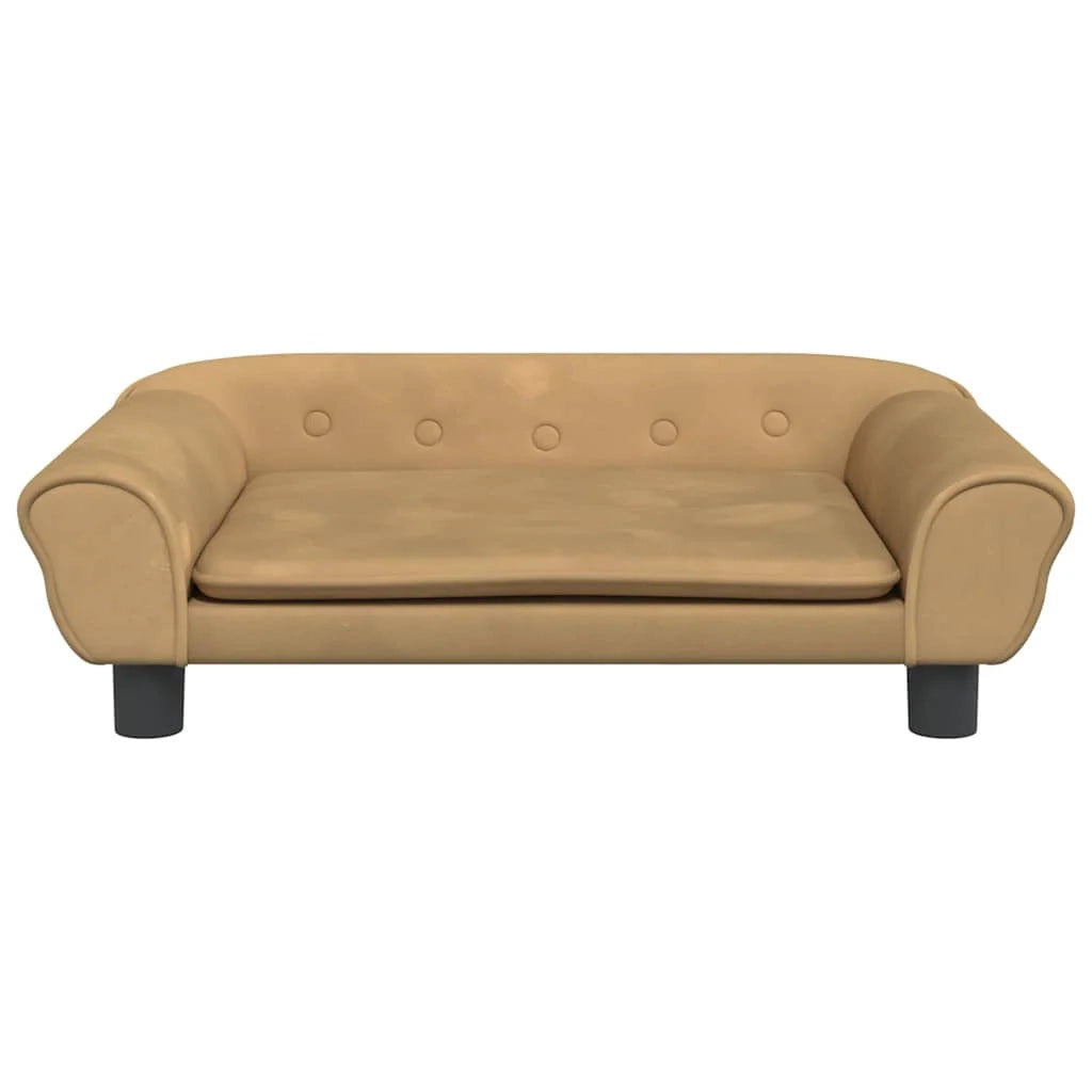 Cuccia per cani comoda 70 x 48 x 22 cm velluto marrone 02_0042885