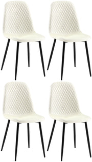 Set di 4 sedie Giverny crema,Tessuto