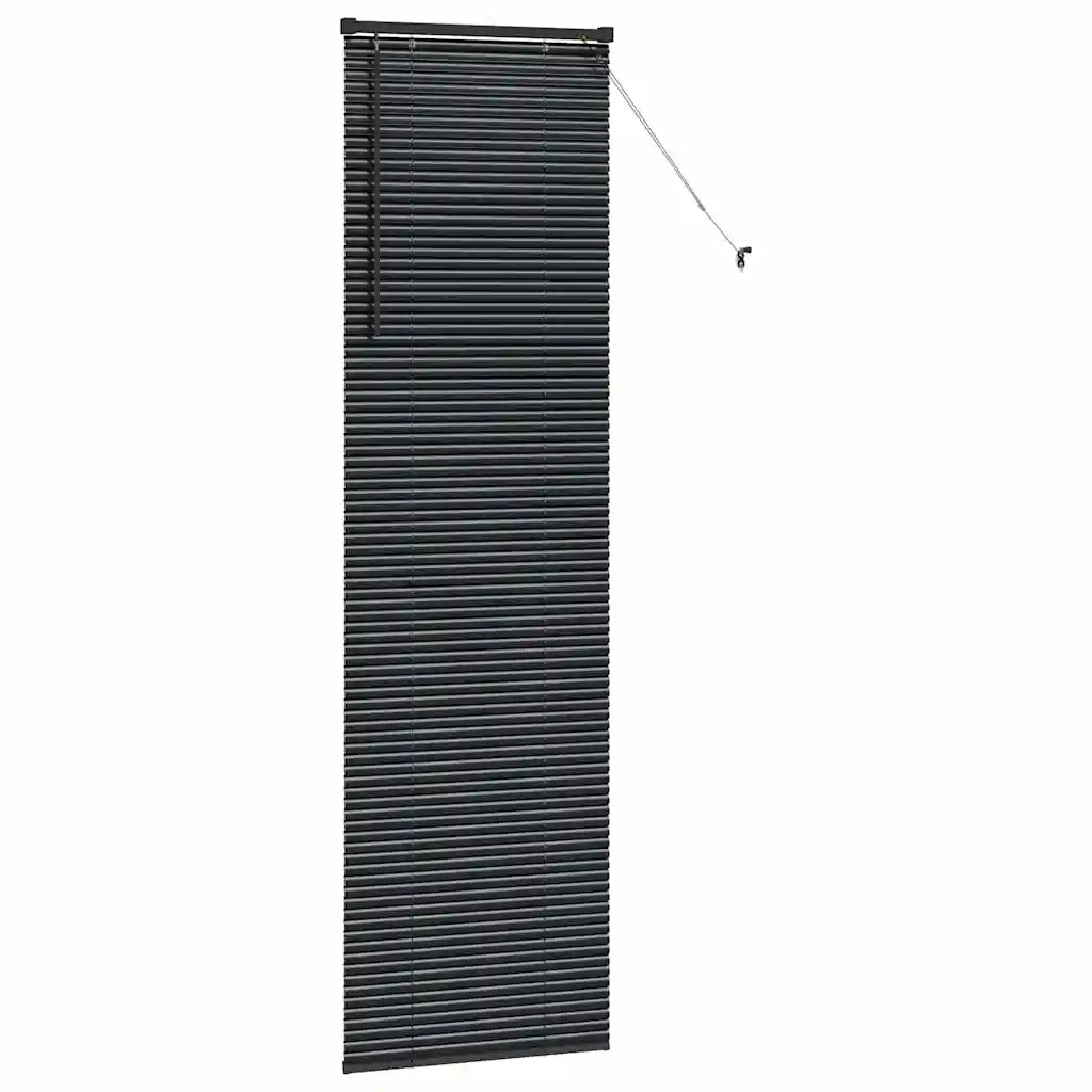 vidaXL Tenda per Finestra con tende Nero Alluminio