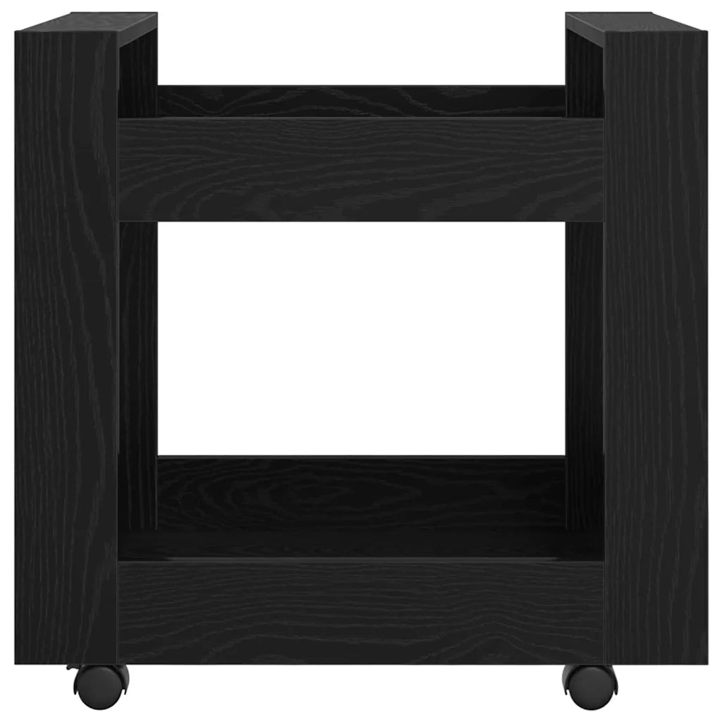 Carrello da Scrivania Rovere Nero 60 x 45 x 60 cm CFW7004081