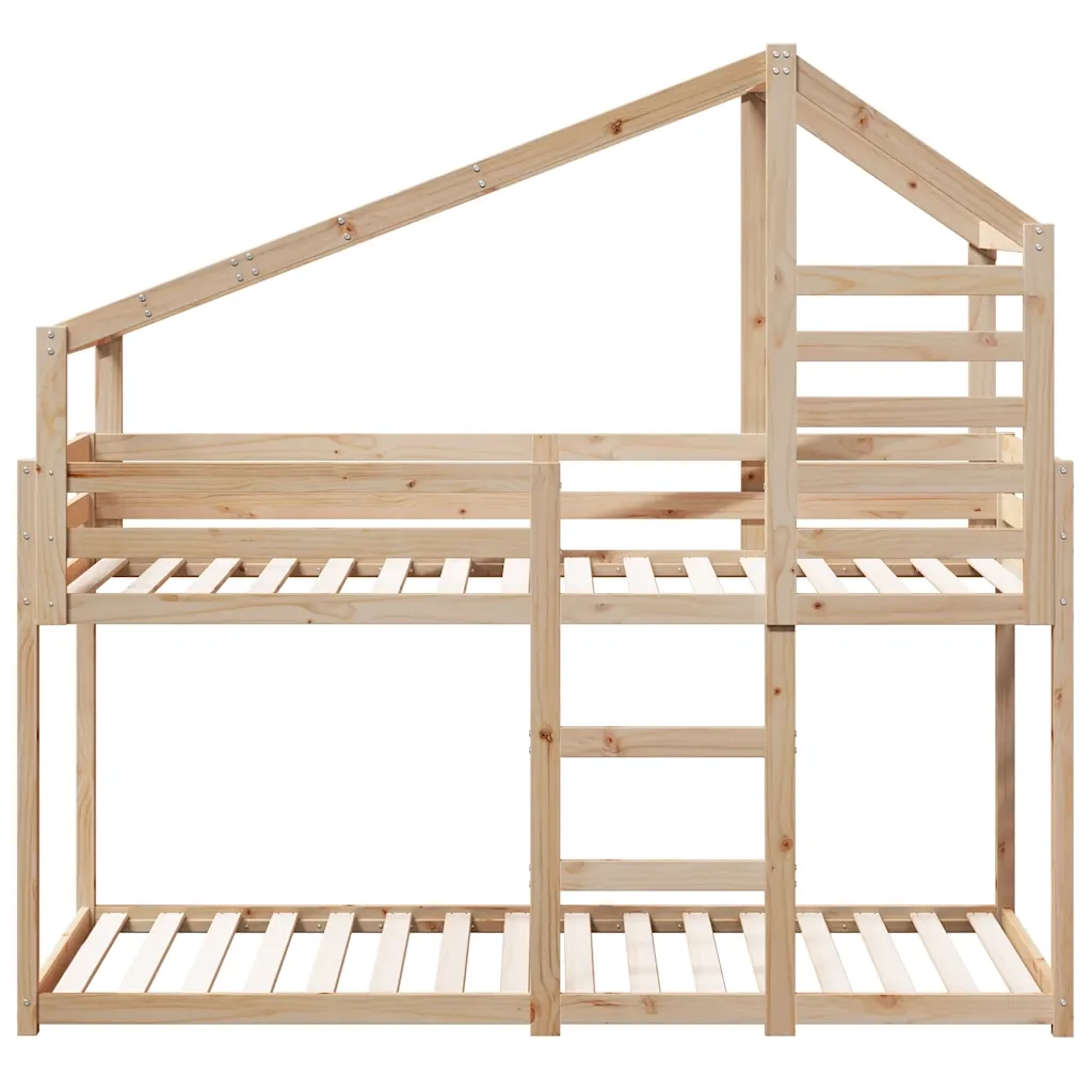 Letto a Castello senza Materasso 90x190 cm Legno di Pino 3281964