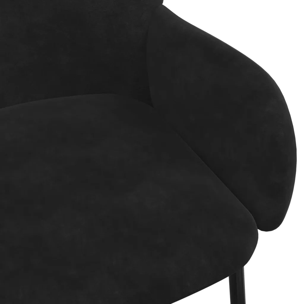 Sedie da Pranzo 2 pz Nere in Velluto cod mxl 67813