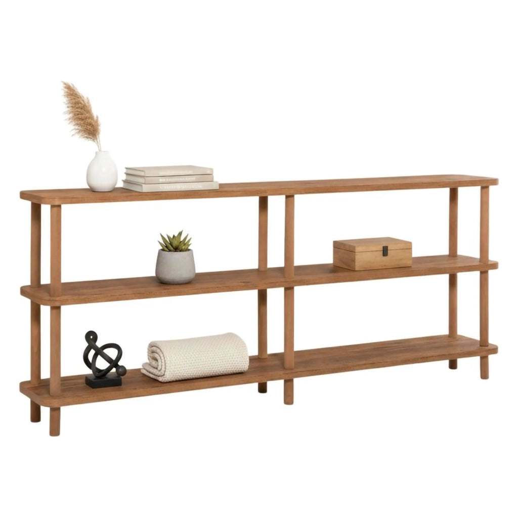 Biblioteca Fulgence, Libreria 3 Ripiani, 180x35x75h cm Marrone Quercia