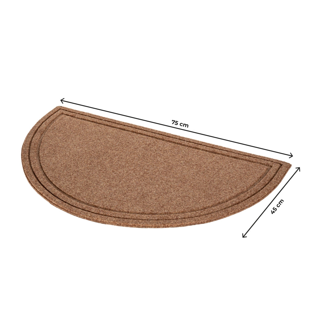 Zerbino Ingresso Antiscivolo 45x75 cm in Polipropilene Resistente, Tappetino Porta Interno Esterno Lavabile con Fondo in Gomma, Rettangolare o Mezzaluna Rettangolare