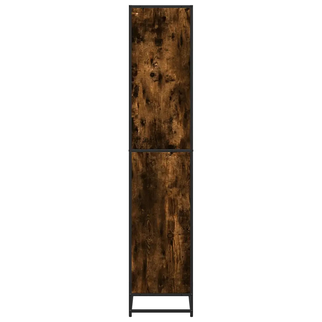 Libreria-Scaffale per Libri-Mobile di Stoccaggio Rovere Fumo 60x35x170,5 cm in Truciolato