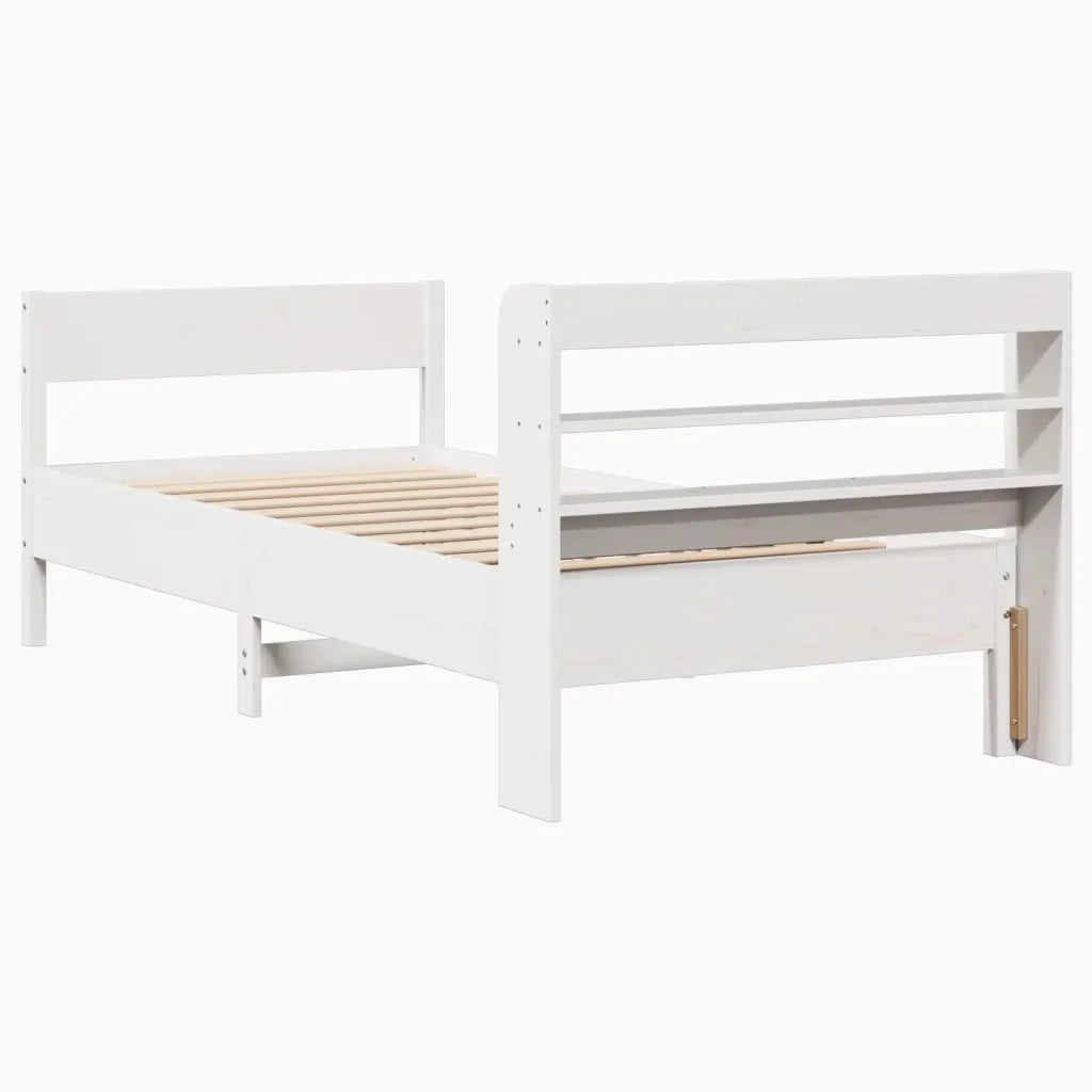 vidaXL Letto senza Materasso Bianco 90x190 cm in Legno Massello Pino