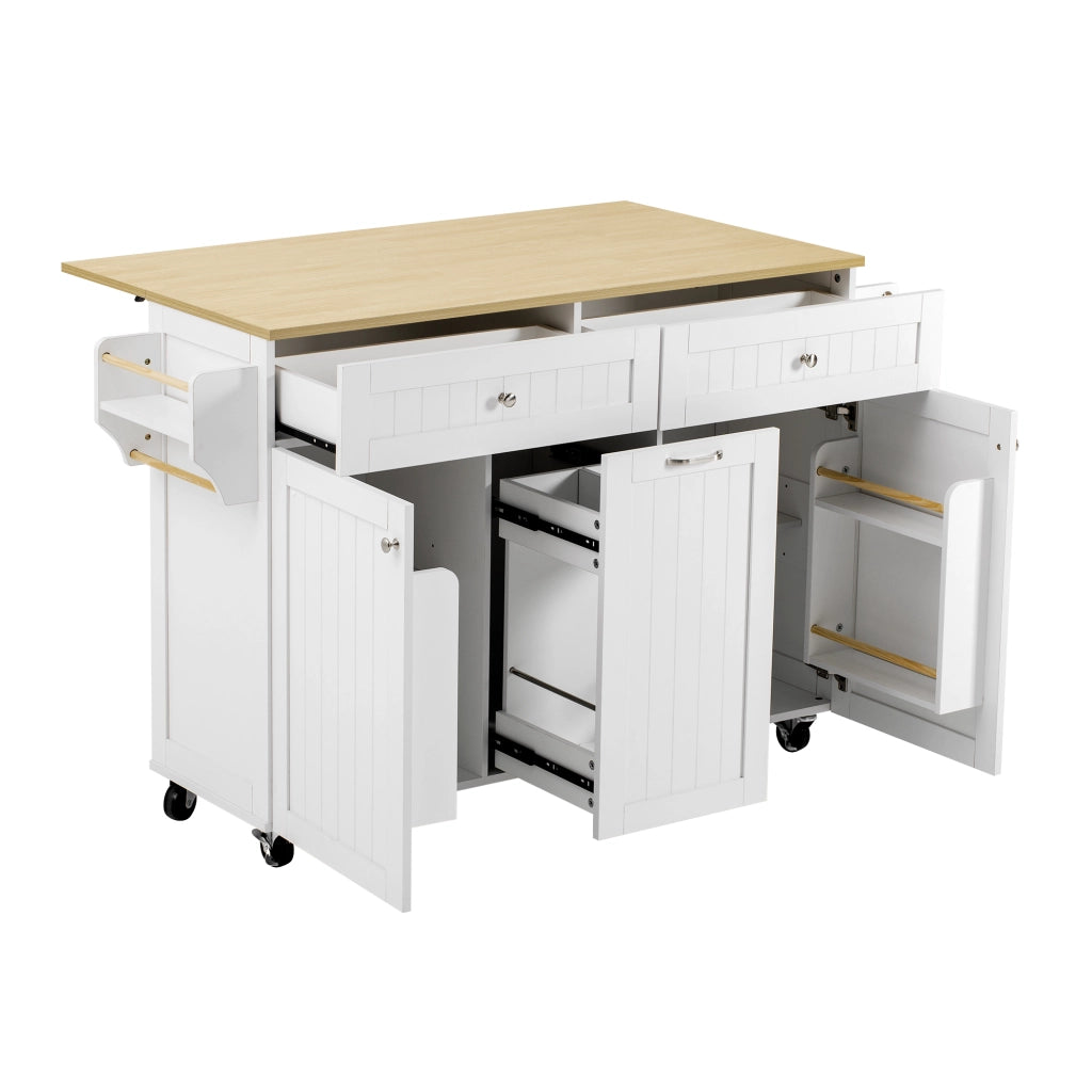 Carrello da Cucina con 2 Cassetti; Ripiani Regolabili; Portasciugamani e Piano Ribaltabile per Cucina; in MDF; 140x40-70x92 cm
