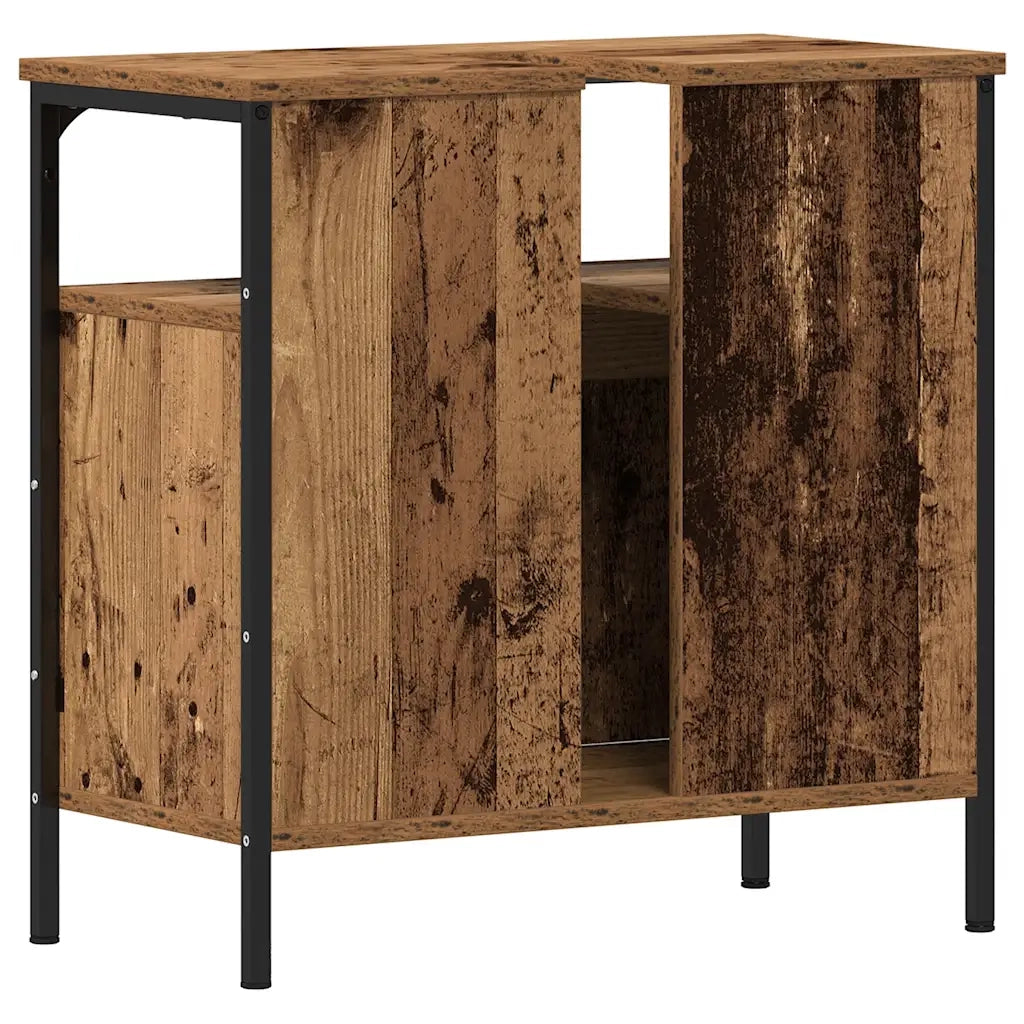 vidaXL Mobile Lavabo Bagno Legno Antico 60x30x60 cm Legno Multistrato
