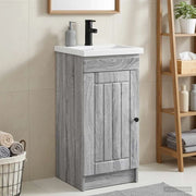 Mobile da bagno con lavabo Sonoma grigio 42 x 40 x 84,5 cm 890030