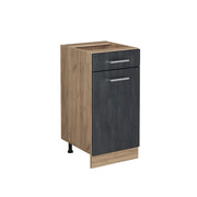 Vicco Mobiletto base per cucina Calcestruzzo nero 40 cm senza piano di lavoro