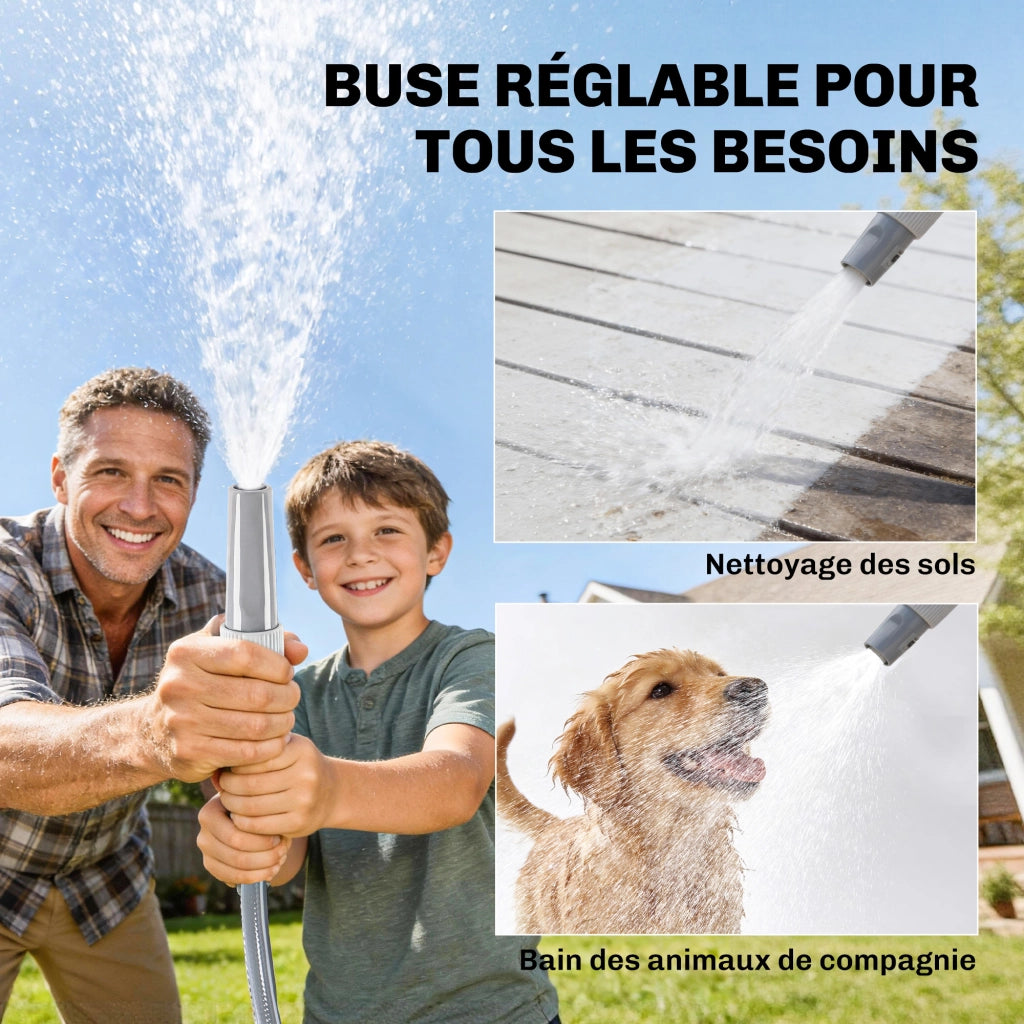 Avvolgitubo Murale Automatico Giardino 20m ¨C Xylo ¨C Grigio ? 15mm Rotazione 180¡ã