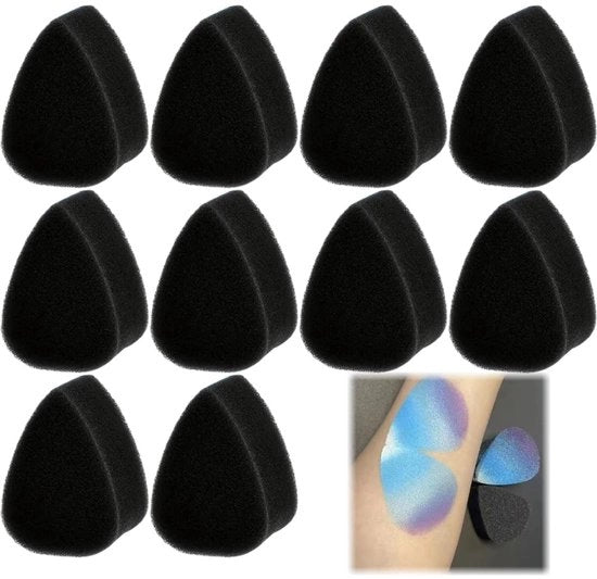 Spongi per trucco - forma foglie di fiore - alta densità - nero