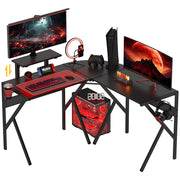 Scrivania Gaming Angolare ¨C Zephmum ¨C Nero 125x125 cm