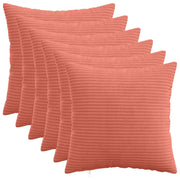 Federa 6 pcs HEERLEN Rosso Arancio 40 x 40 cm corduroy 908456