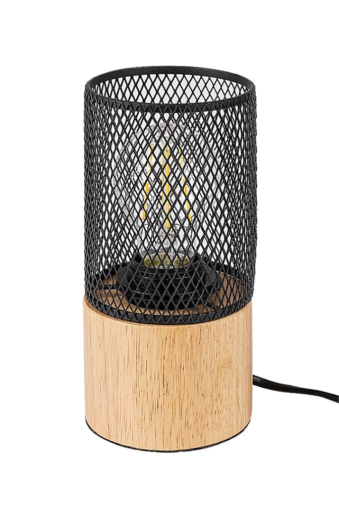 Lampada da tavolo industriale faggio E27 Callum 74040 Rabalux