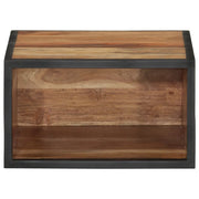 Comodino a Parete 35x35x20 cm in Legno Massello di Acacia 372751