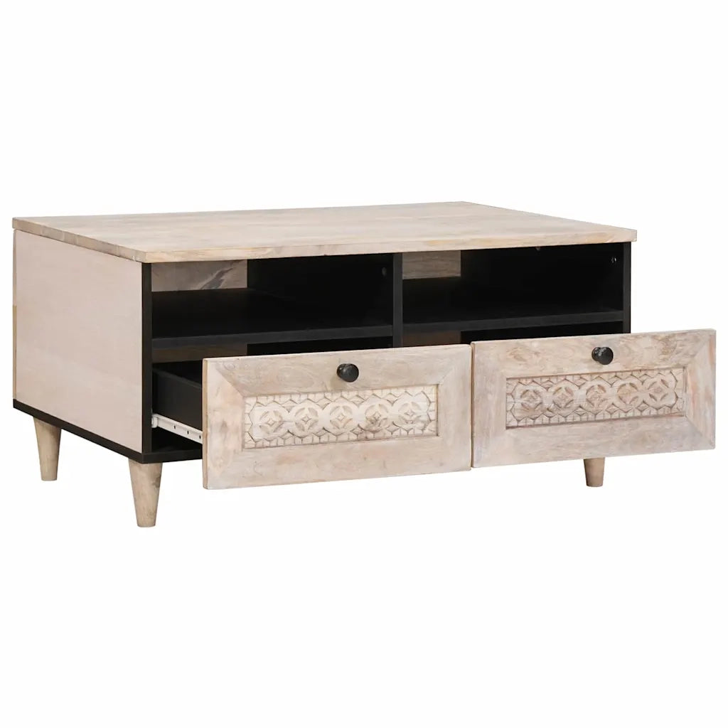 vidaXL Tavolino da salotto con cassetto Bianco 80 x 54 x 40 cm