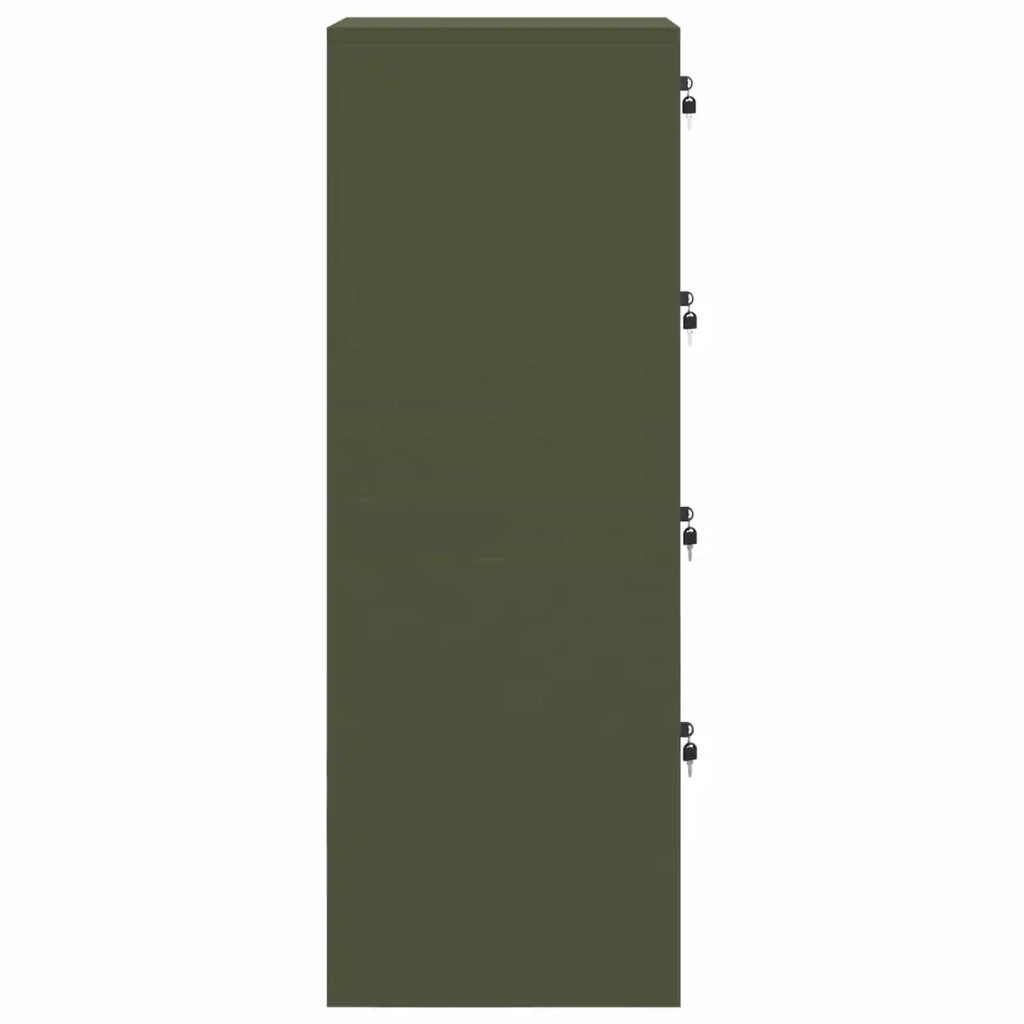Armadio per File Geometrico 2 pcs Verde oliva 44 x 50 x 139 cm 3406158