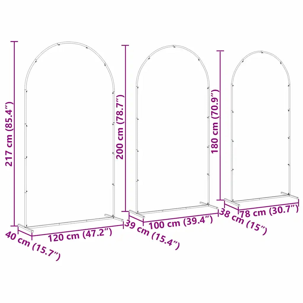 Arco Nuziale 3 pz Bianco Acciaio CFW8481627