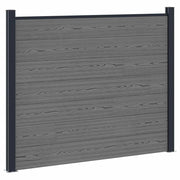 Pannello di Recinzione WPC e Alluminio Grigio