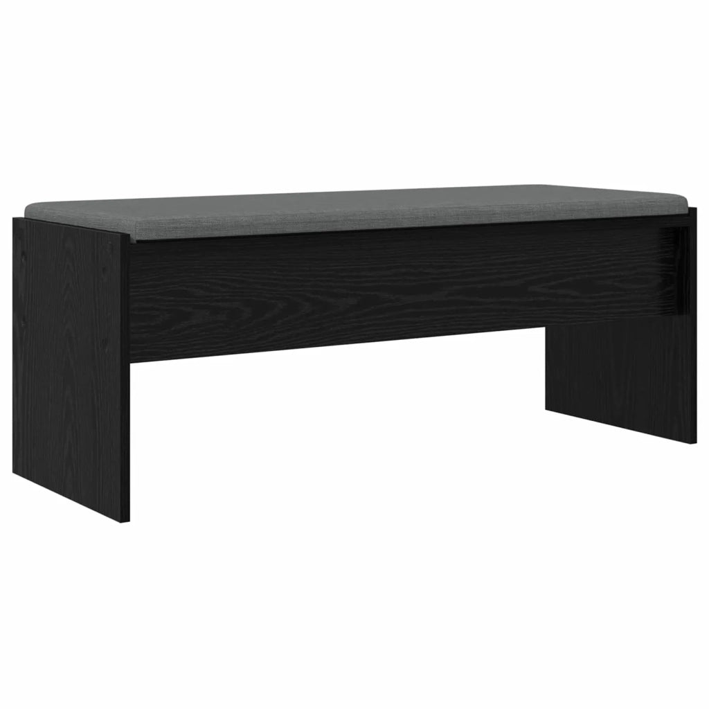 Panca per ingresso con cuscino Rovere Nero 103 x 38 x 40 cm 891561