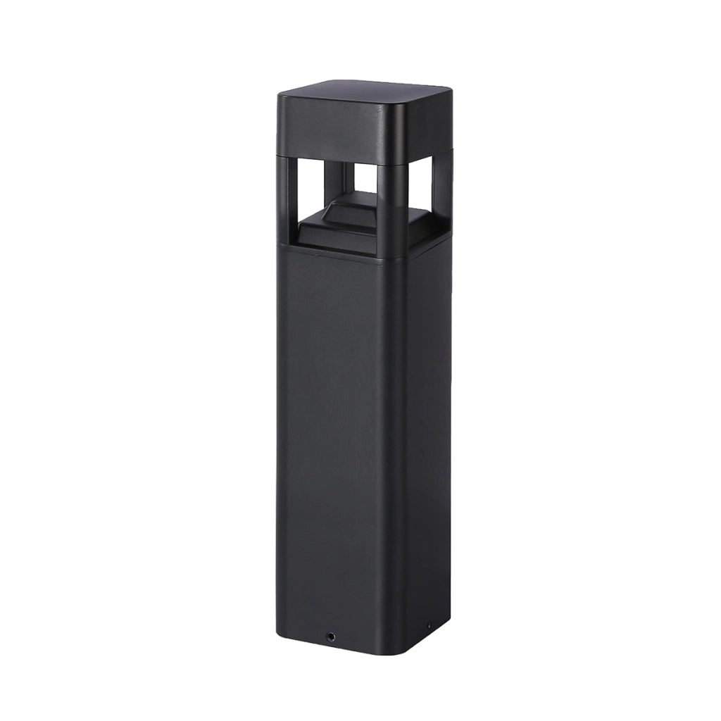 Paletto da giardino quadrato nero 40cm LED 10W Italux